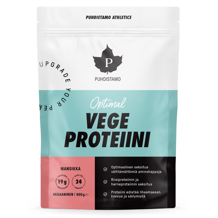 Puhdistamo Athletics Vege Proteiini Mansikka 600 g - Sinunapteekki.fi