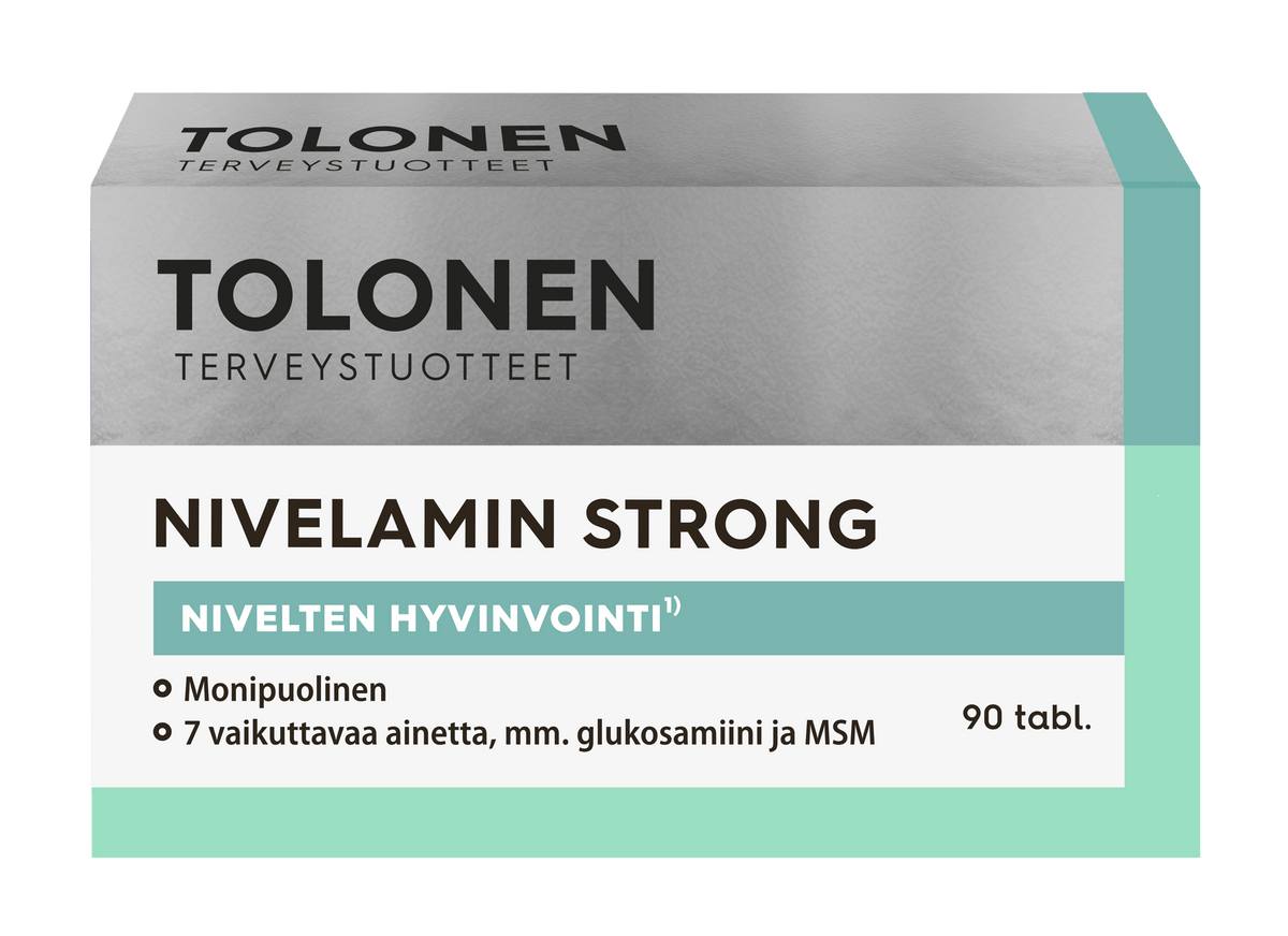 Tolonen Nivelamin Strong - Glukosamiini-kurkuma-MSM -ravintolisä 90 tabl. - Päiväys 02/2025 - Sinunapteekki.fi