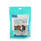 Virbac Veggiedent FR3SH - SMALL 5-10 kg - makupalat hampaiden puhdistukseen koirille 15 kpl - Sinunapteekki.fi