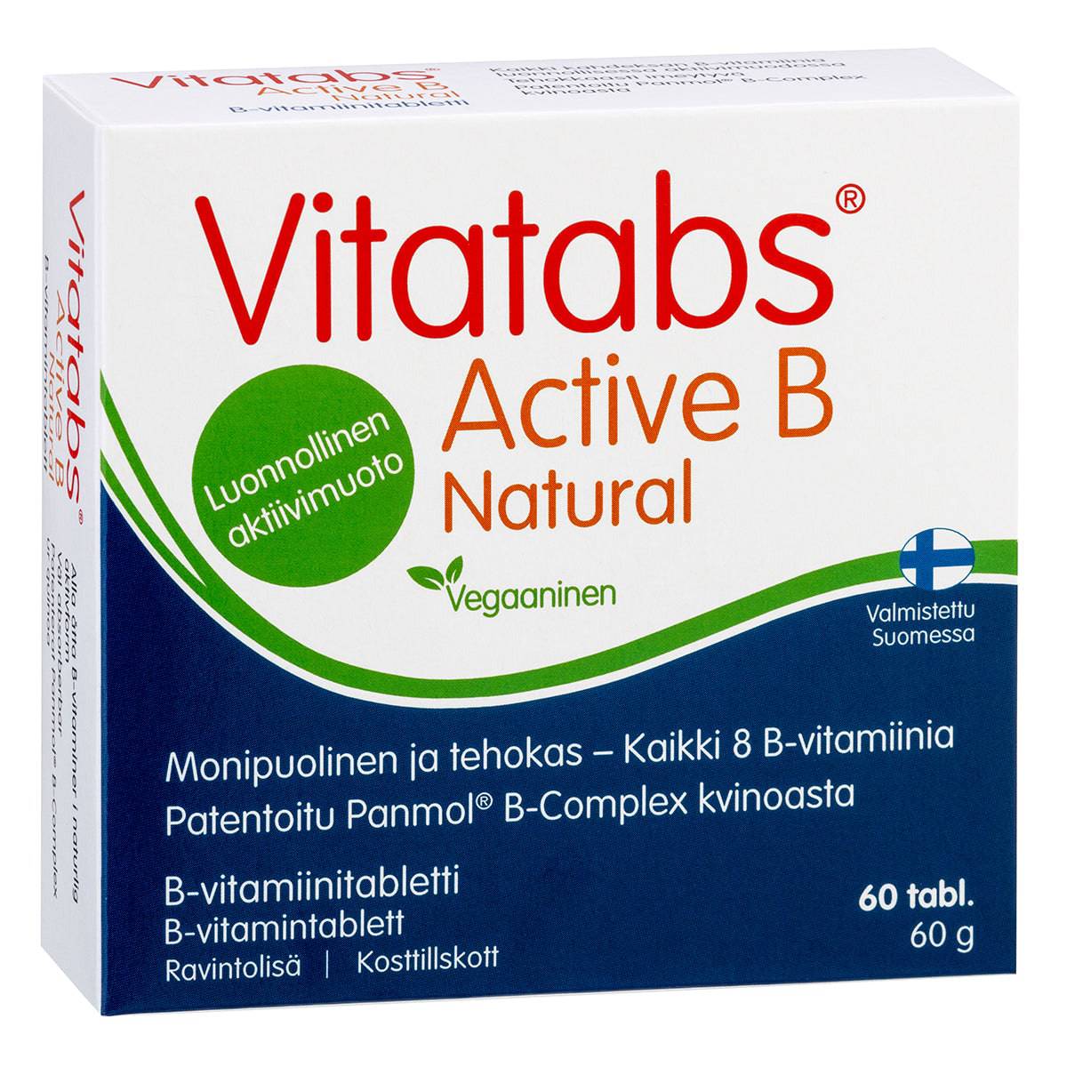 Vitatabs Active B Natural - B-vitamiinitabletti 60 tabl. - Sinunapteekki.fi